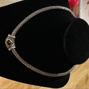 John Hardy Silver Necklace with Black Detail